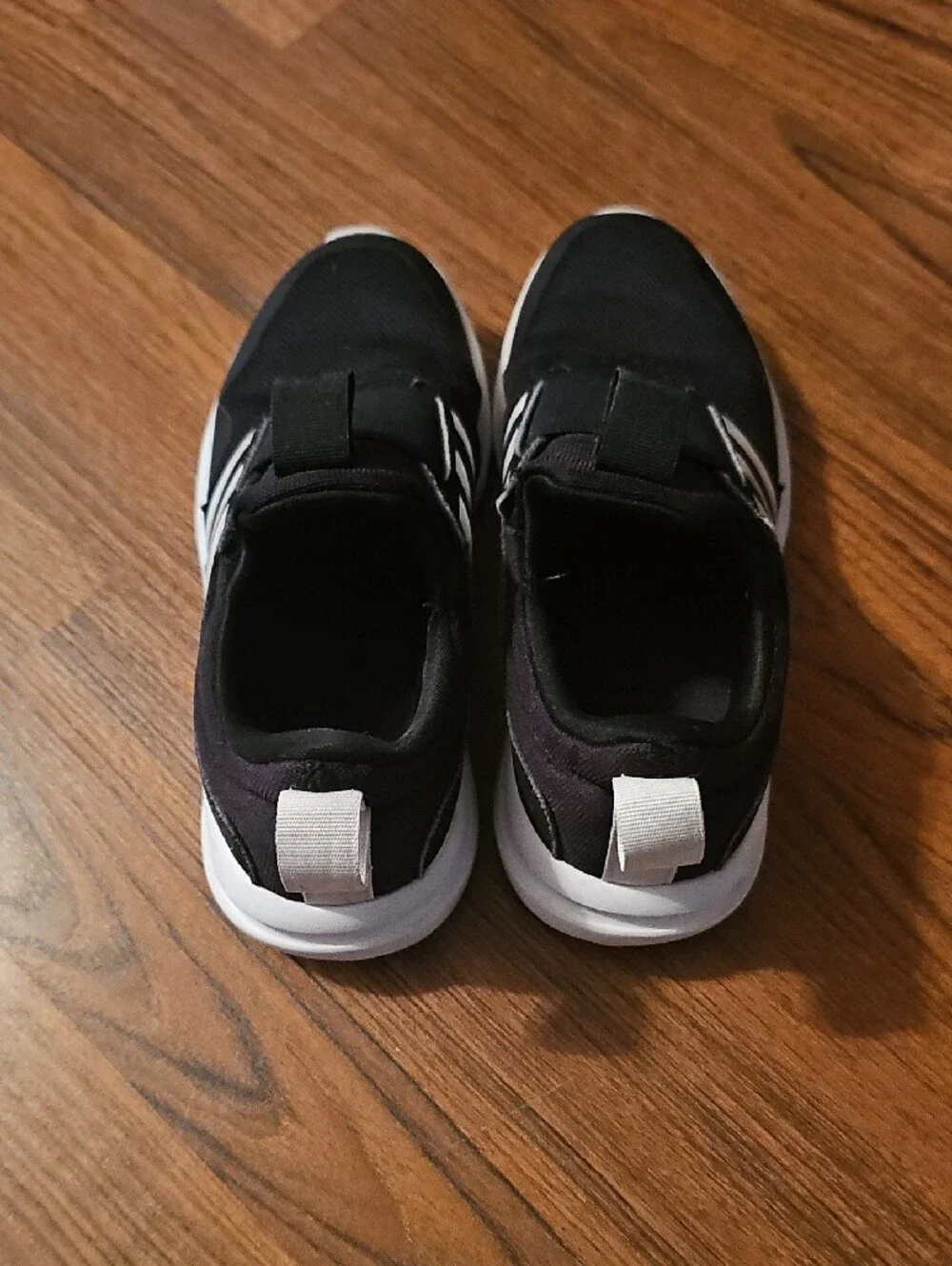 adidas Kids Black and White Slip-On Sneakers